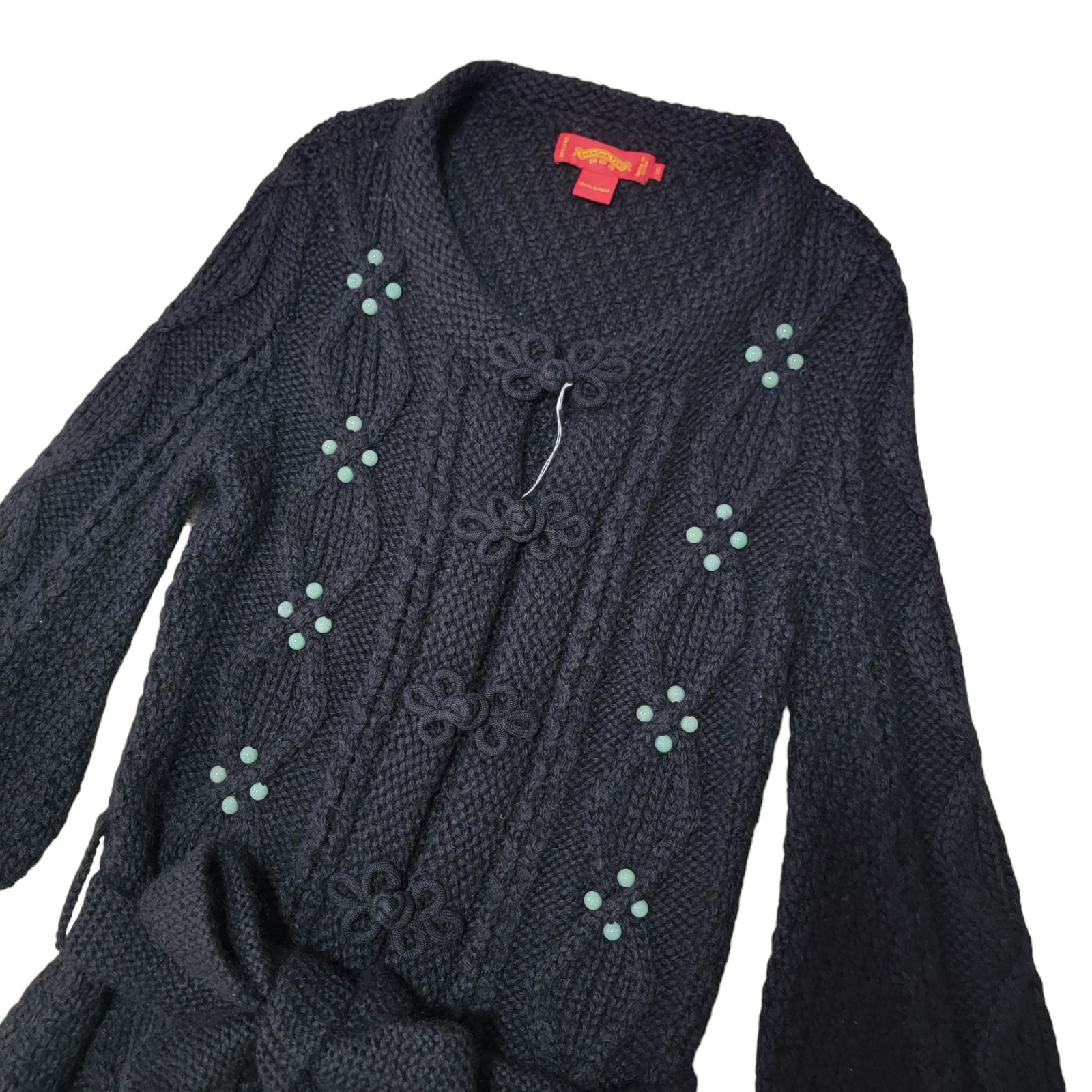 シャンハイタン チャイナコート 翡翠ボタン