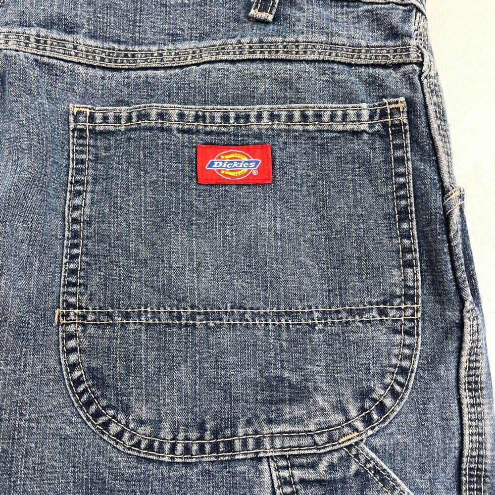 ライトブラウン/ブラック USA Dickies ペインターデニムショートパンツ