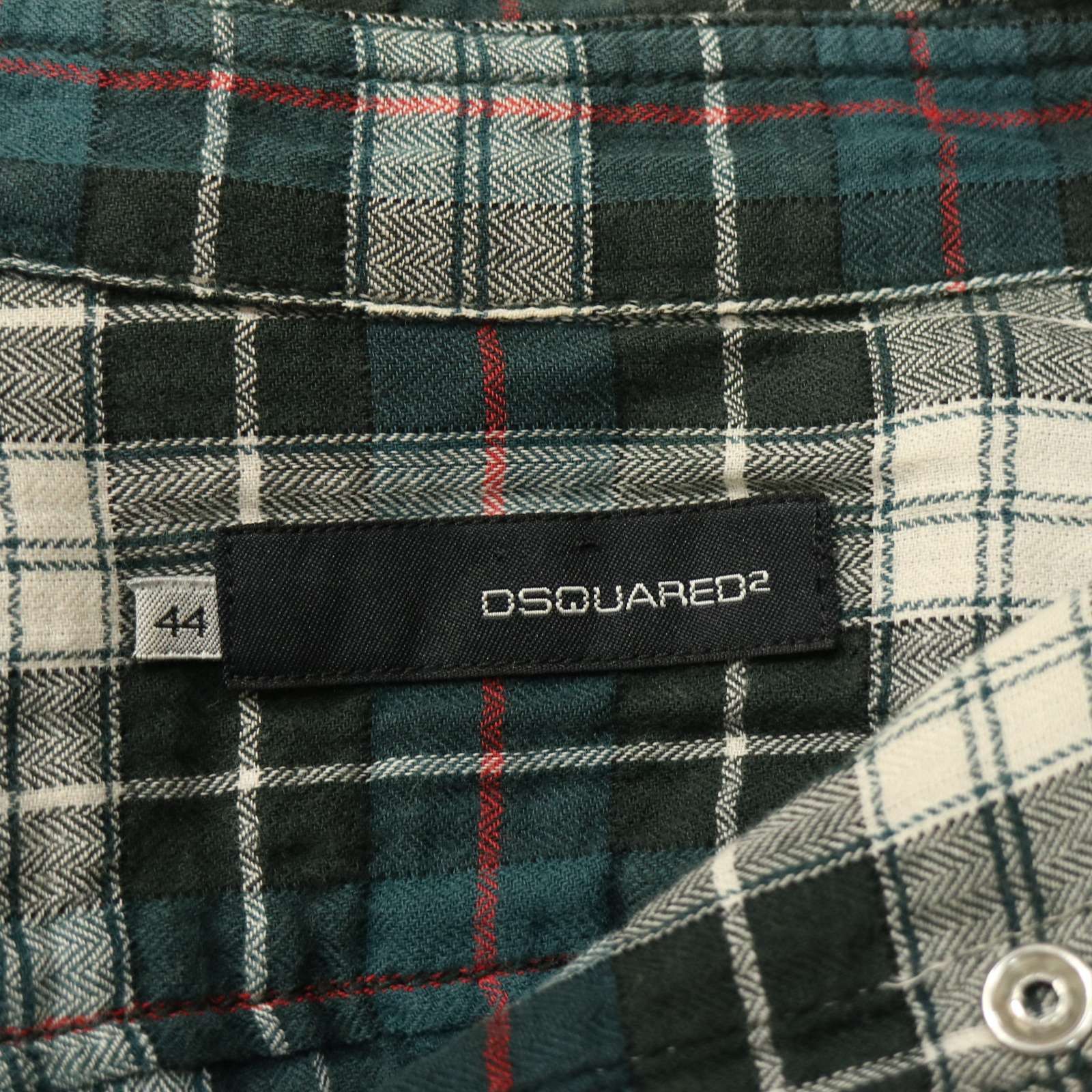 DSQUARED メンズシルクシャツ　44 DSQUARED2 ディースクエアード 通年 シワ加工☆ 長袖 ストレッチ