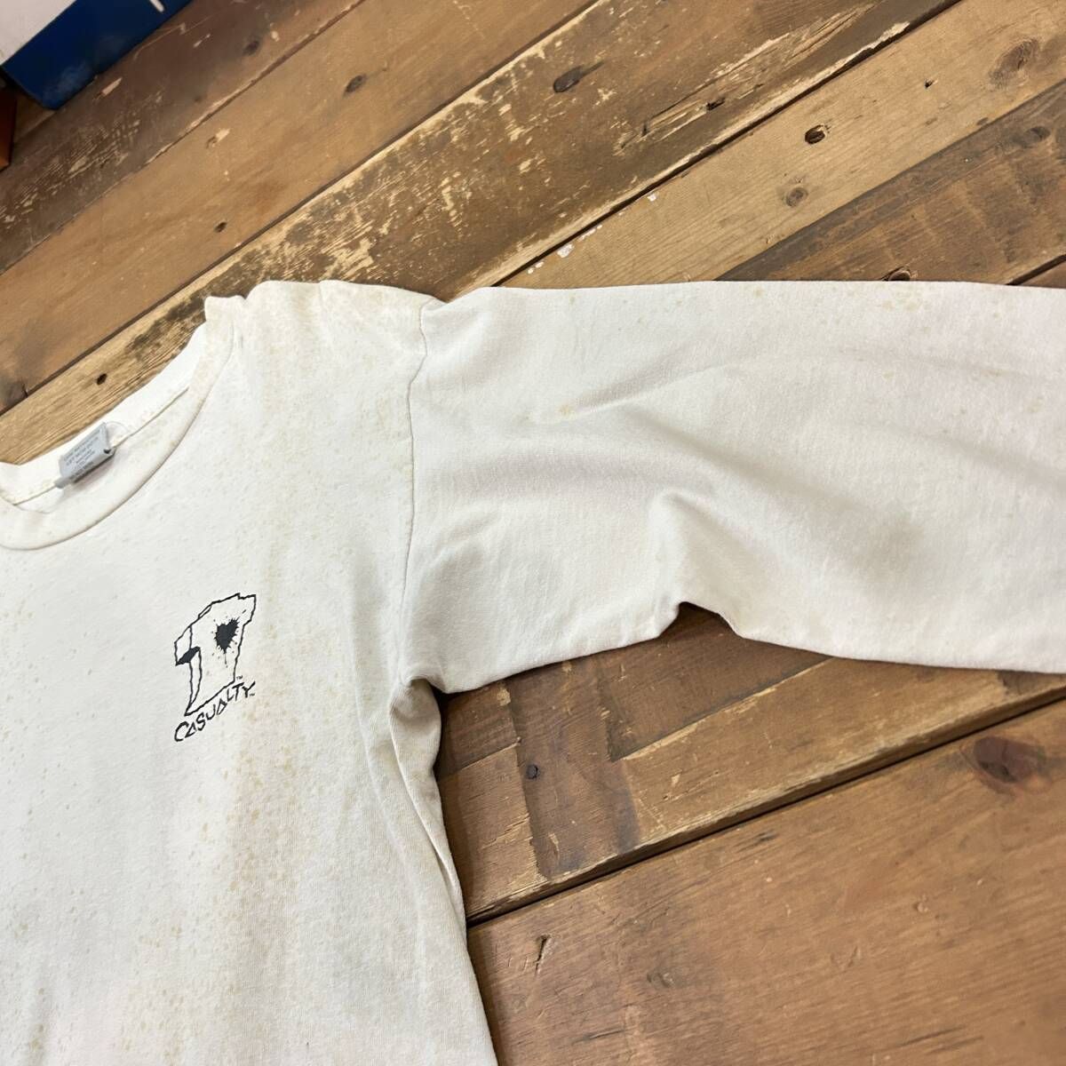 ZORLAC 長袖カットソー ロンT 90's zorlac 長袖 プリントtee ロンtee ホワイト スケーター