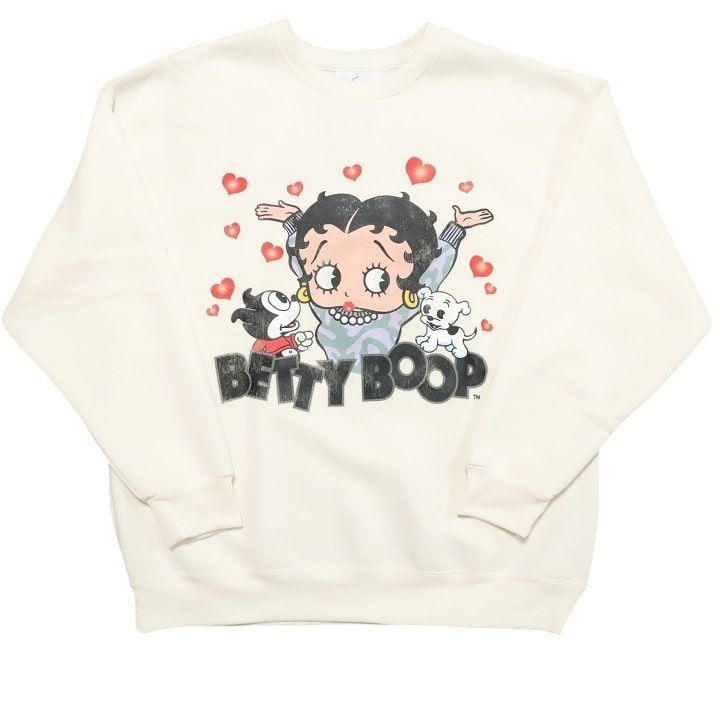 BETTY BOOPトレーナー (フード付き)ベティちゃん ベティーブープ ベティブープ ベティちゃん トレーナー ハート