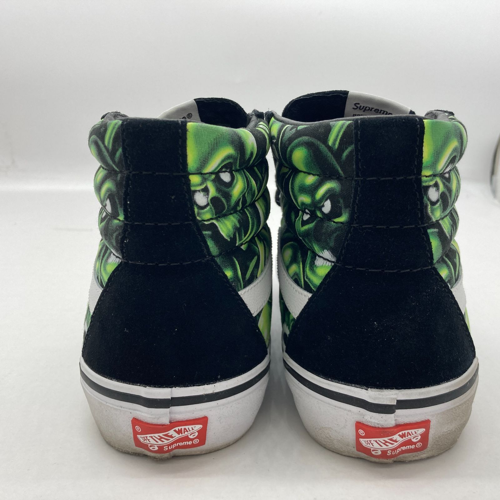 04ｍ2009∞ Vans Sk8-Hi Supreme バンズ スケートハイ シュプリーム VN000VHG3FW スカル パイル グリーン  28.5ｃｍ スケートボードシューズ 箱、替え紐あり 中古品