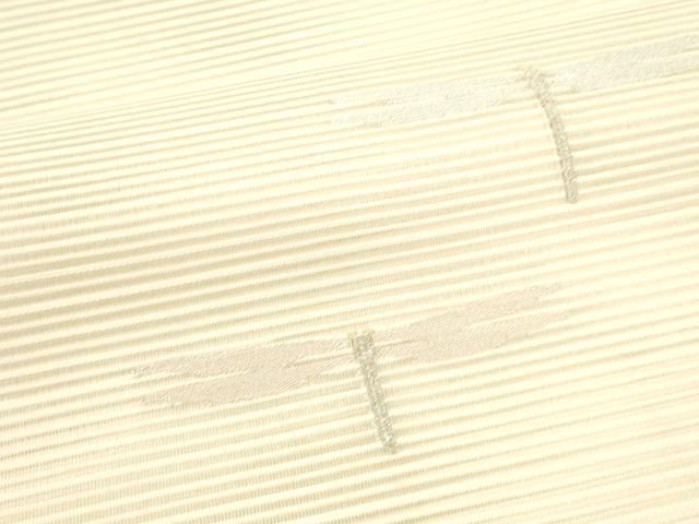 平和屋着物＊夏物 絽綴れ 八寸名古屋帯 蜻蛉 銀糸 正絹 逸品