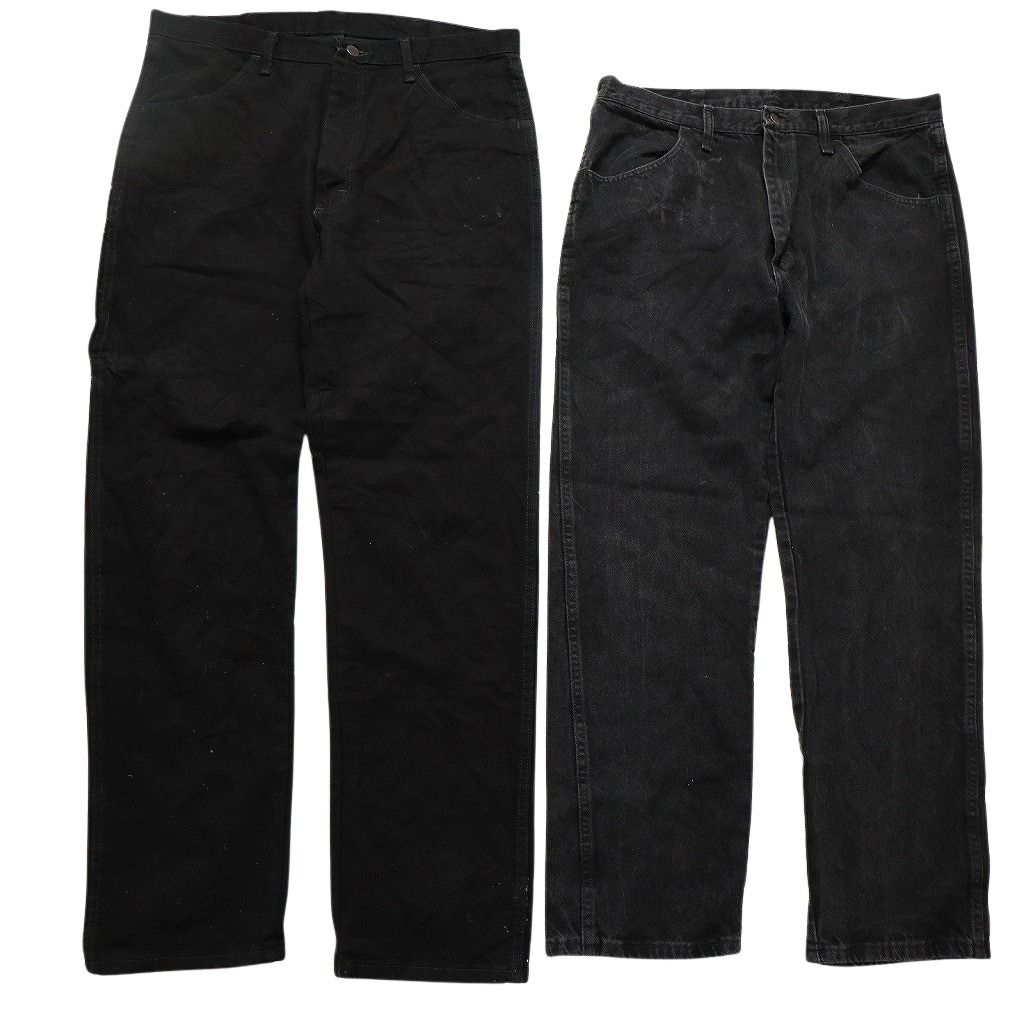 古着卸 RUSTLER ラスラー ブラックデニム パンツ 8枚セット メンズ 36 38 アタリ フェード 古着 NC1278 KIN-KAAI_COM