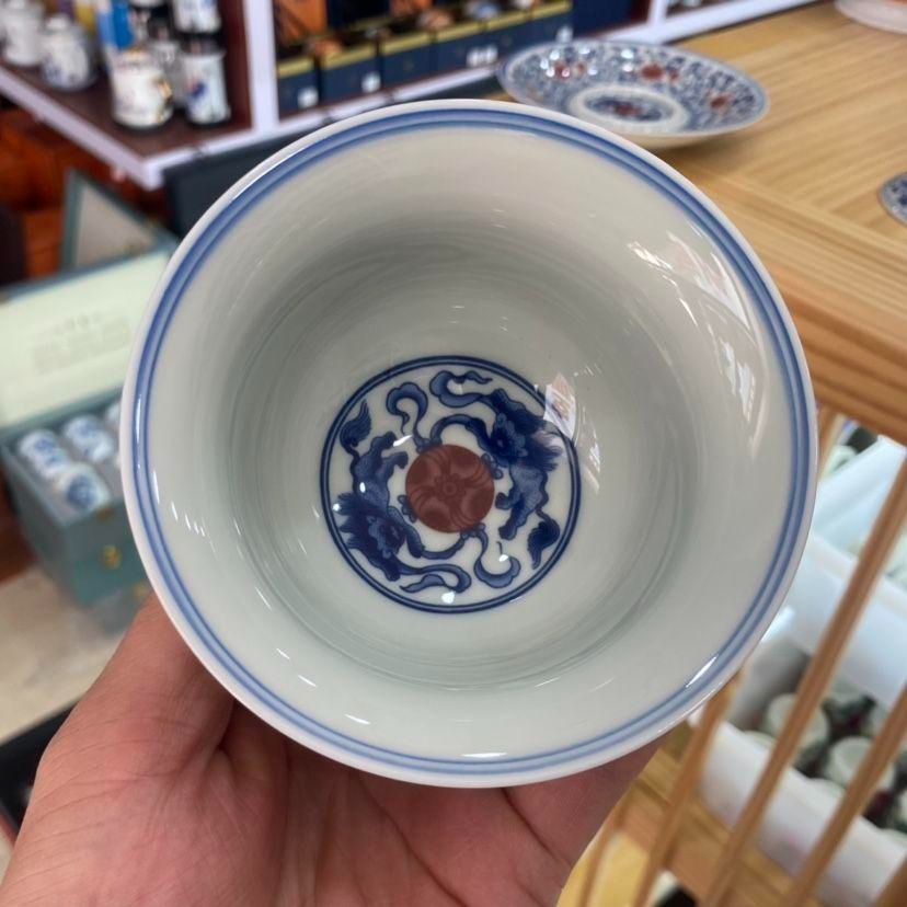 景徳鎮 青花釉里紅三才蓋碗 茶碗 煎茶器 未使用品 景徳鎮 青花釉里紅三才蓋碗 茶碗 煎茶器 未使用品 - メルカリ