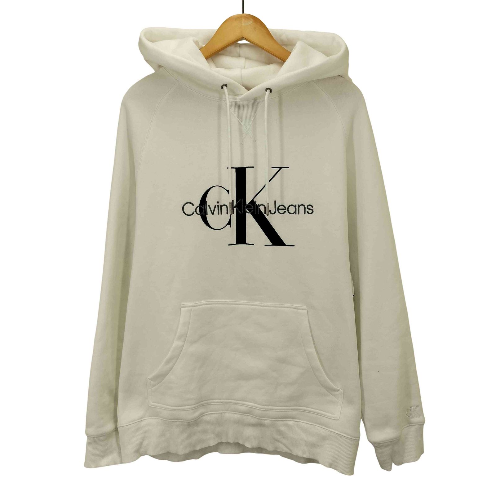 カルバンクラインジーンズ Calvin Klein Jeans MONOGRAM HOODIE ロゴ プリント 刺繍 モノグラム プルオーバーフーディー  メンズ import：XL 