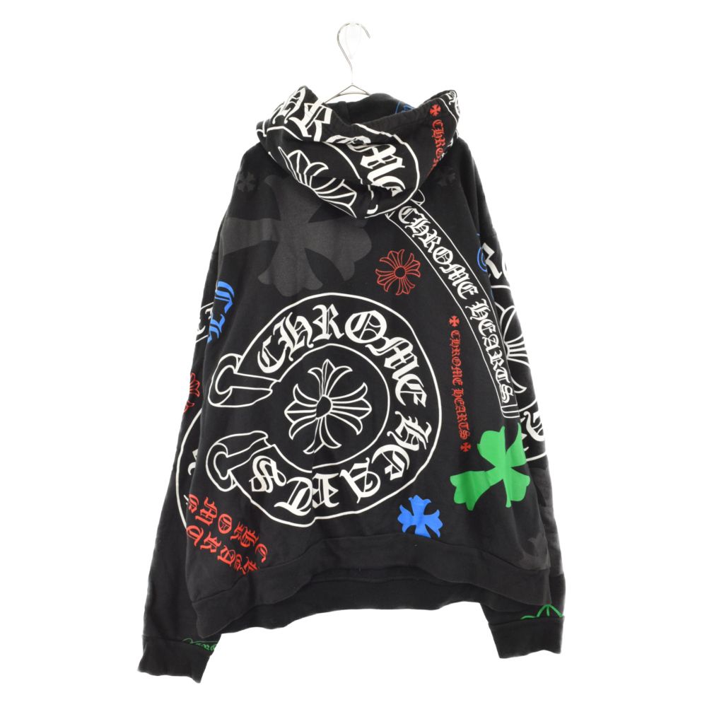 クロムハーツ STENCIL HOODIE 総柄オンライン限定ステンシルプリントパーカー メンズ L