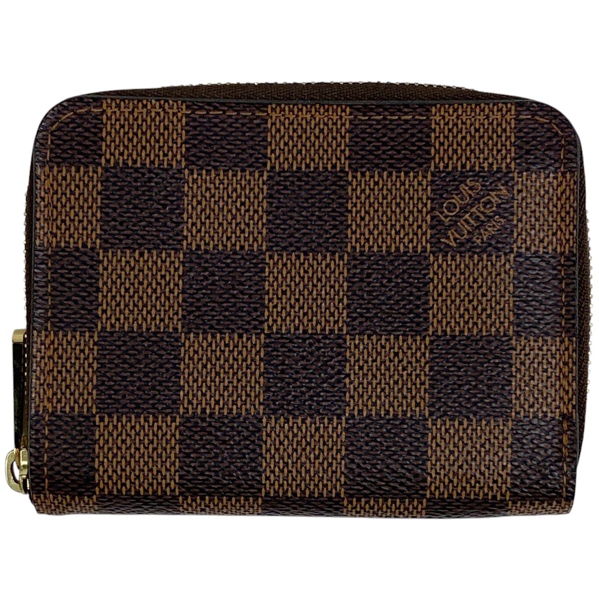 ルイ ヴィトン Louis Vuitton ジッピー コインパース 小銭入れ ラウンドファスナー カード入れ カードケース コインケース ダミエ ブラウン N63070 レディース