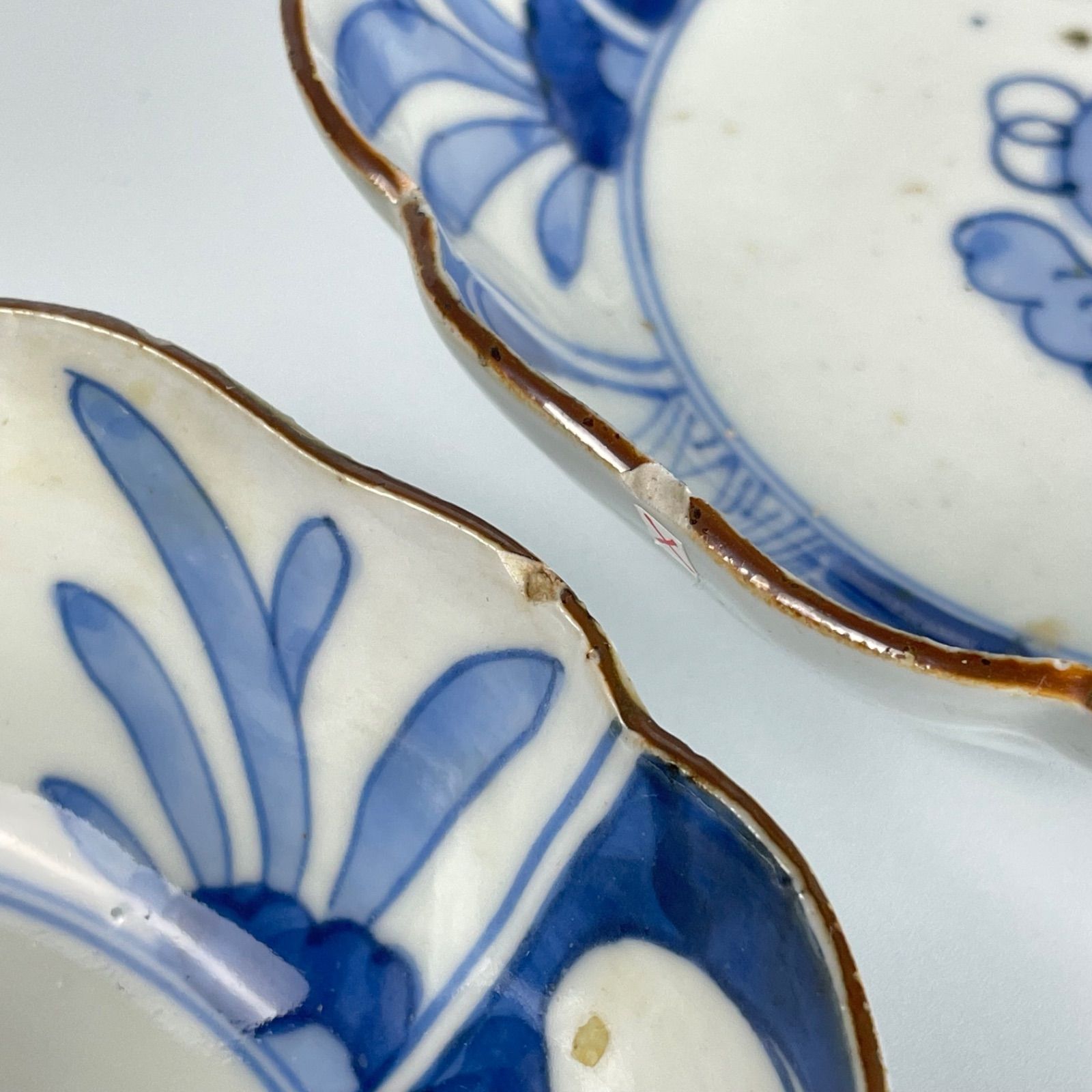 272 染付 鷺 宝袋 古伊万里 伊万里焼 骨董 アンティーク 膾皿 6