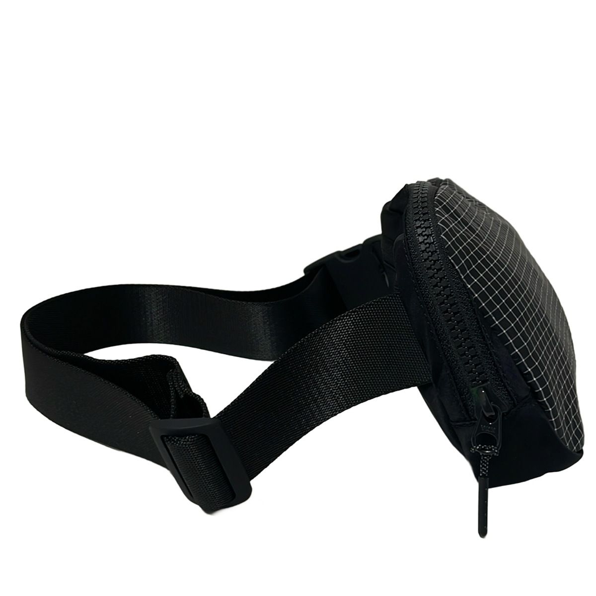 lululemon ルルレモン ウエストポーチ - 黒×白 チェック柄