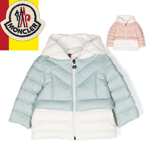 モンクレール アンファン MONCLER ダウン ダウンジャケット アウター バイカラー パデッドジャケット 子供服 ベビー キッズ 女の子 男の子  フード付き ロゴ バイカラー ブランド おしゃれ 保温 軽量 ブルー LIAMA 1A00010 53333 - メルカリ