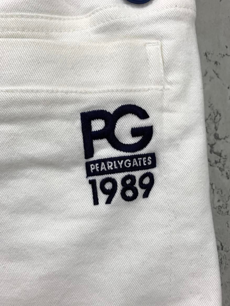 パーリーゲイツ PGタテロゴ パワフルコットンストレッチ 未使用 PEARLY GATES パーリーゲイツ PG タテロゴ パワフル コットン