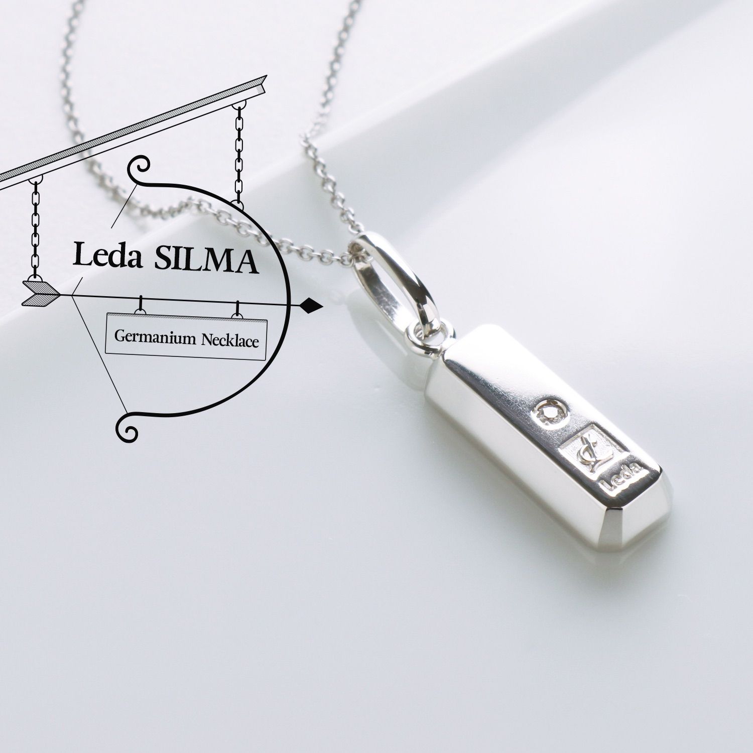 ◇美品 Leda SILMA レダシルマ ダイヤモンド ネックレス ゲルマニウム 925 - メルカリ