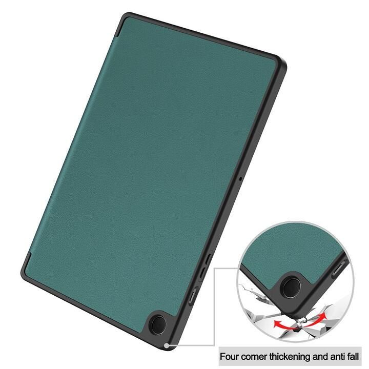 Galaxy Tab A9+/A9 Plus 11インチ用PU革 TPU ソフトケース 三つ折り スマートカバーＳペン収納 オートスリープ対応 ローズゴールド