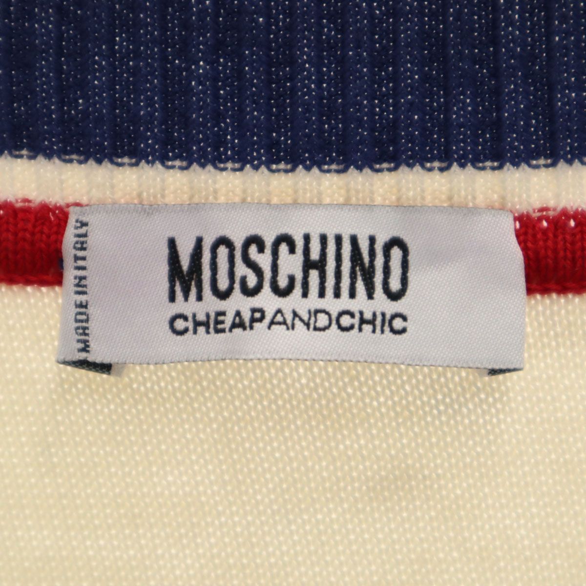 MOSCHINO モスキーノ 半袖 スクエアネック サマー セーター USA8  