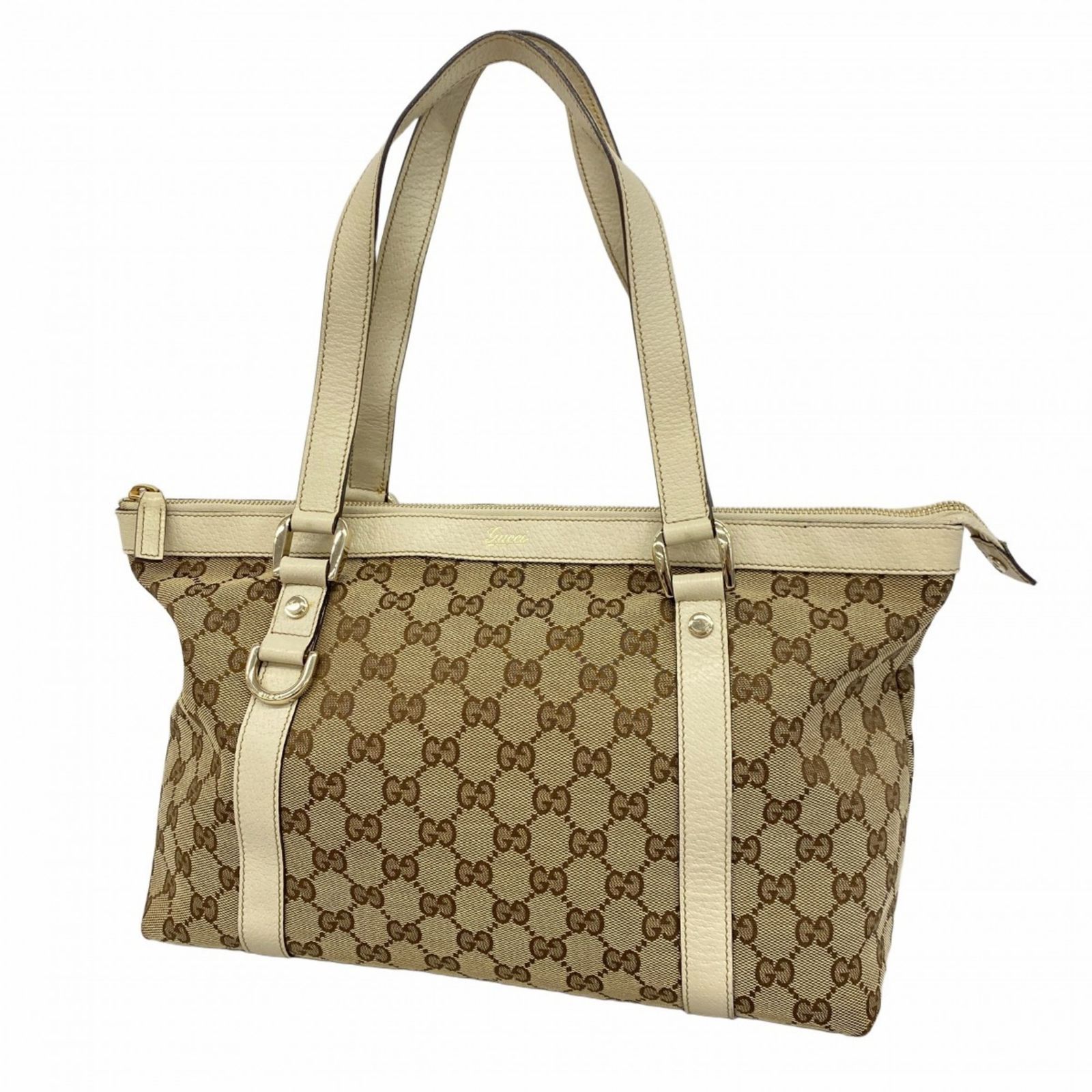 グッチ Gucci グッチ トートバッグ GGキャンバス アビー 141470 キャンバス ブラウン アイボリー レディース
