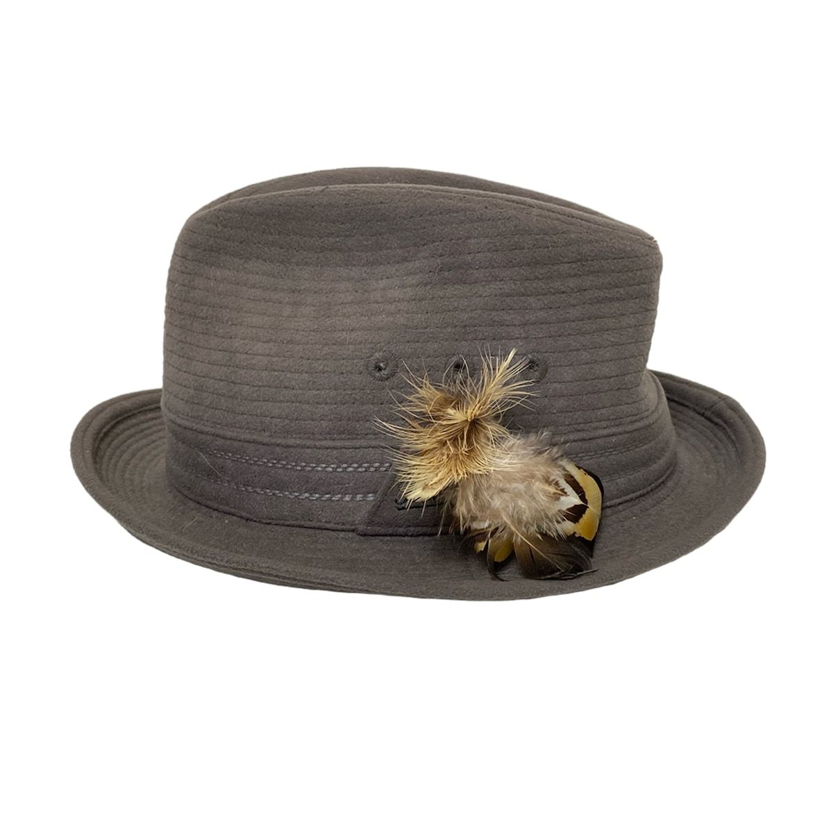 Borsalino ボルサリーノ ハット 55cm - グレー×ベージュ×マルチ