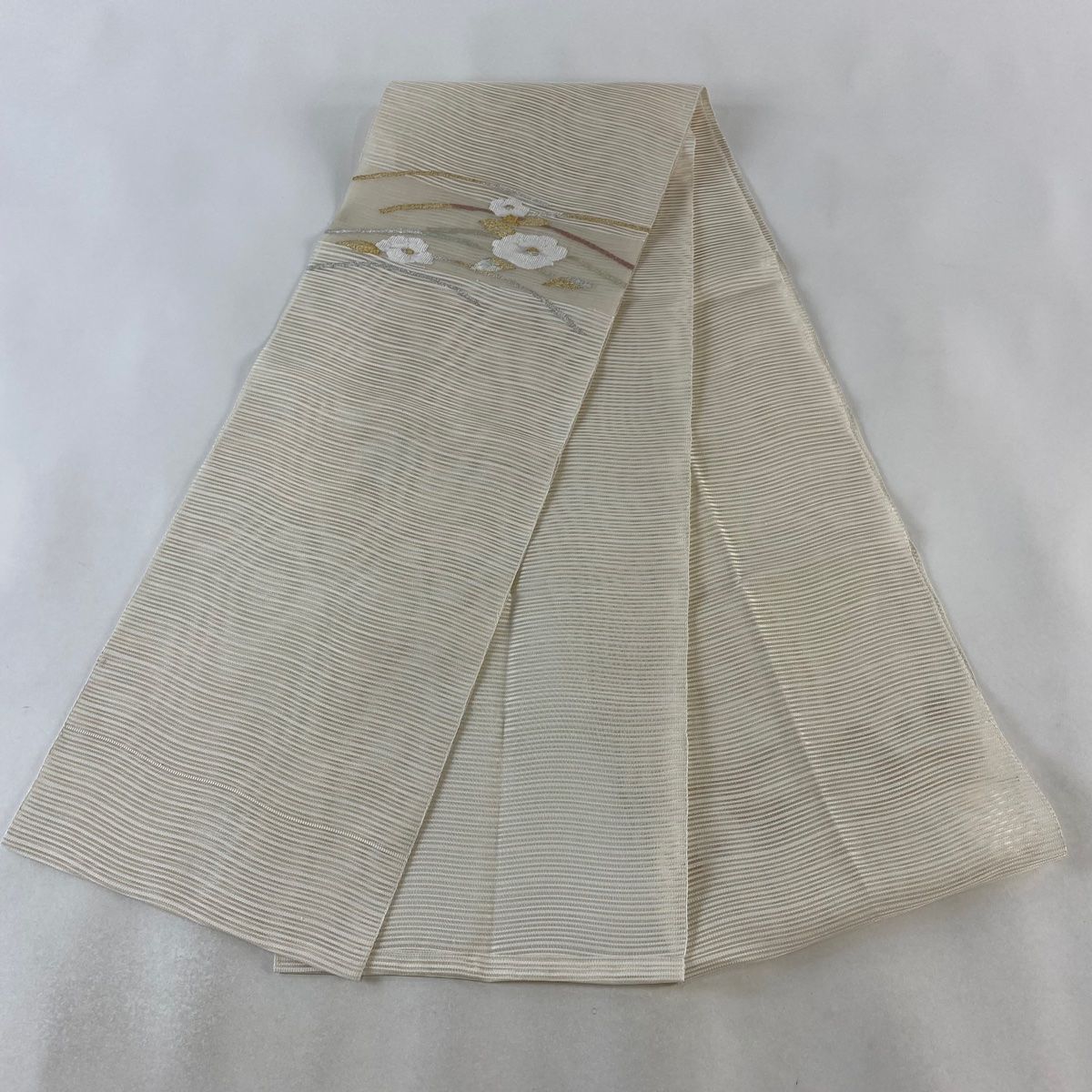 名古屋帯 美品 秀品 夏帯 八寸名古屋帯 トンネル仕立て 松葉