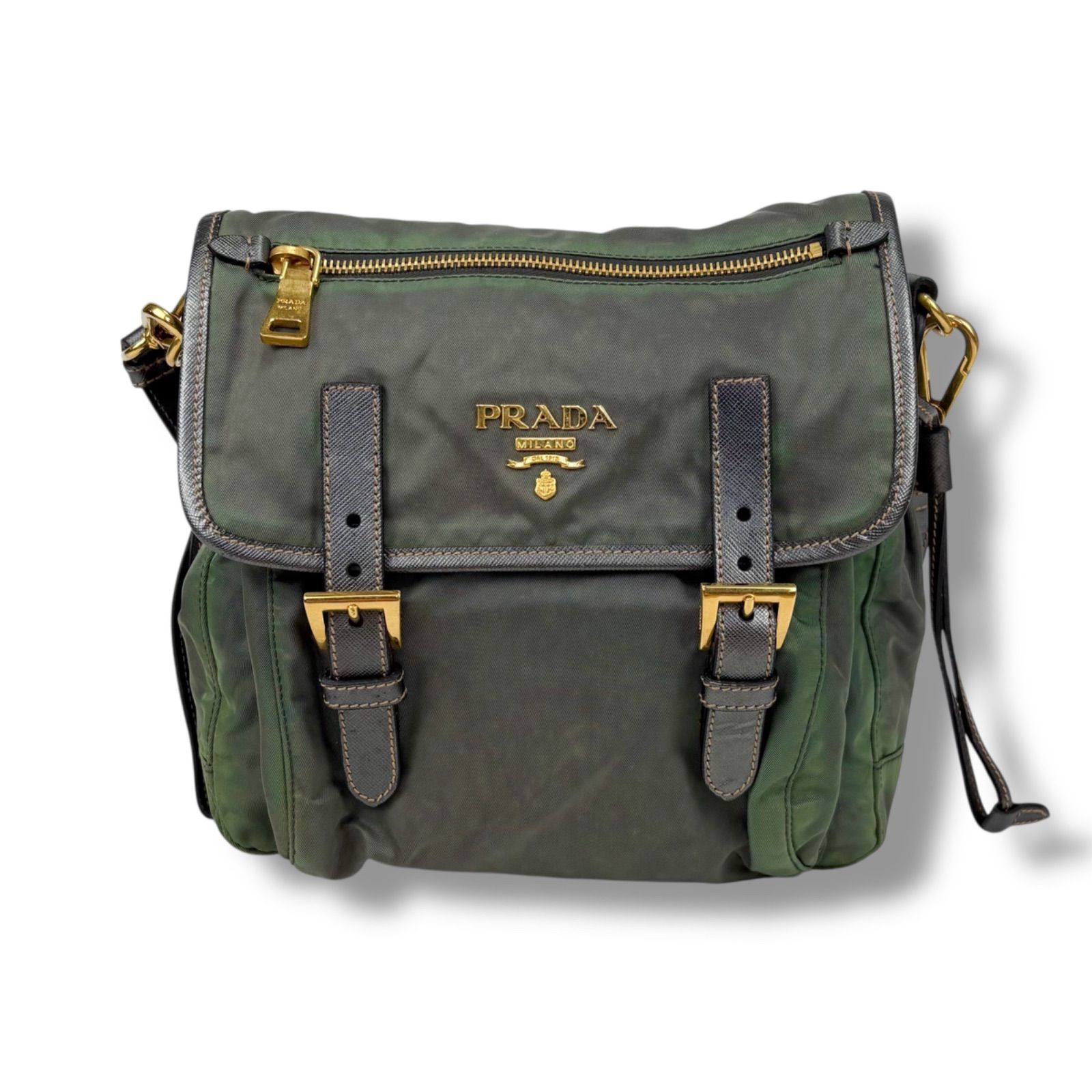 プラダ PRADA ショルダーバッグ クロスボディバッグ カーキ グリーン 