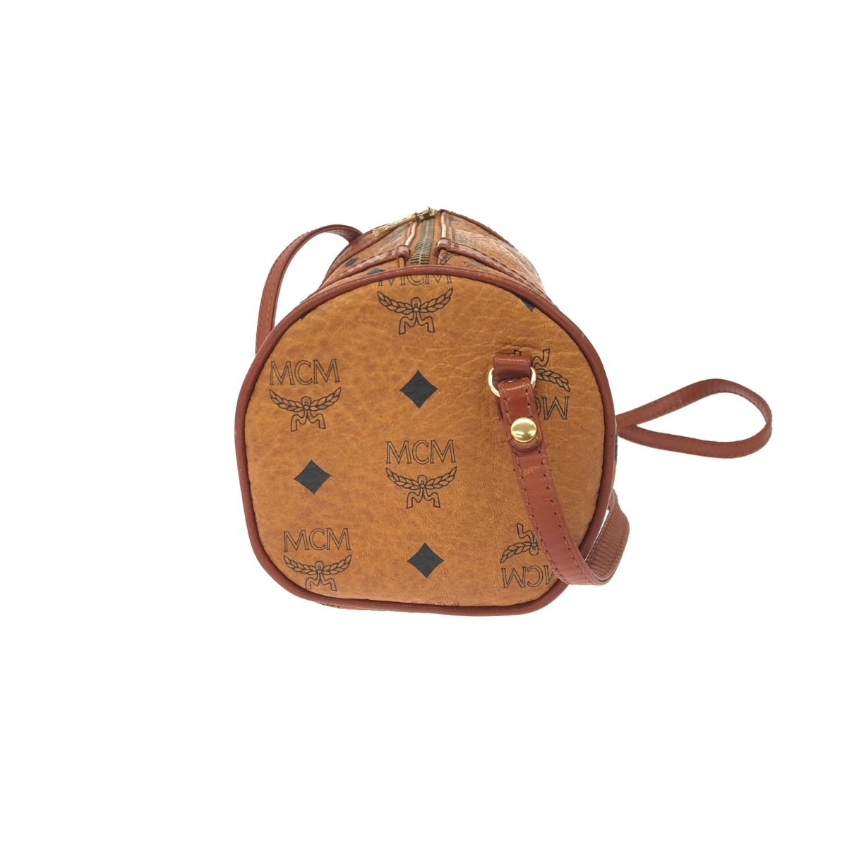 【12月スーパーSALE 15％OFF】 MCM PVC キャメル ミニショルダーバッグ エムシーエム バッグ