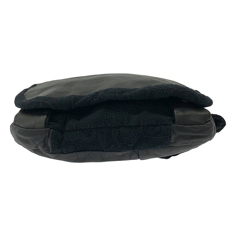 エバゴス ebagos カバン　エナメル 黒ミナペルホネン コムデギャルソン ebagos がまぐちスクエアBAG BLACKエバゴス | マドリガル公式