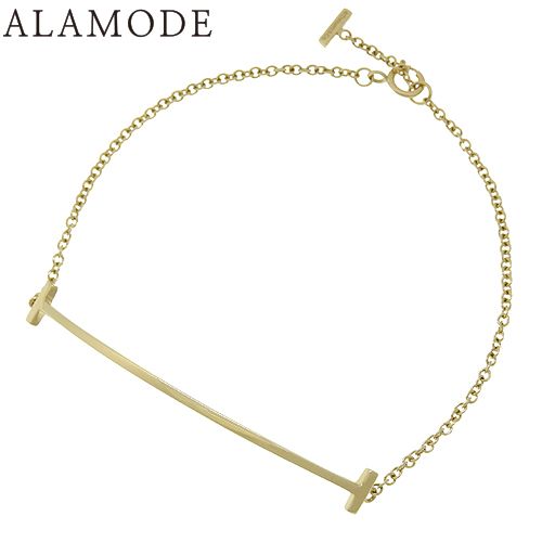 TIFFANY-Co. ティファニー スマイルブレスレット K18 イエローゴールド YG ブレスレット アクセサリー ジュエリー ゴールド金 レディース 40802129429 アラモード