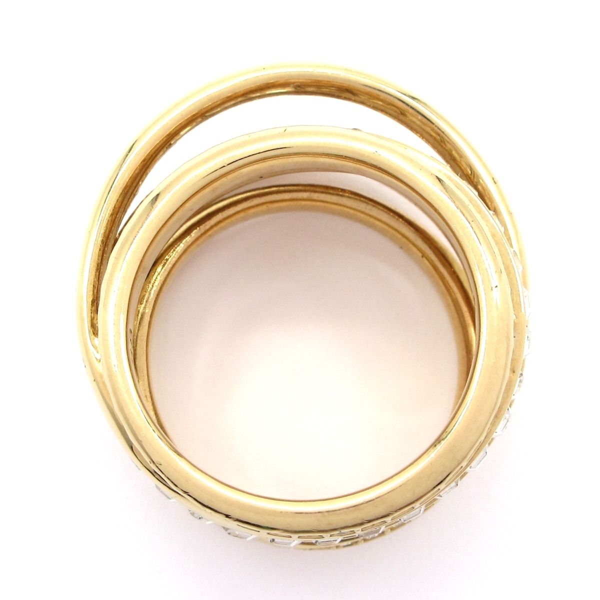 SWAROVSKI(スワロフスキー) リング美品 スパイラルミニ ゴールド  