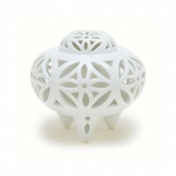 日本香堂 香炉 白磁 七宝透し彫 有田焼 28201