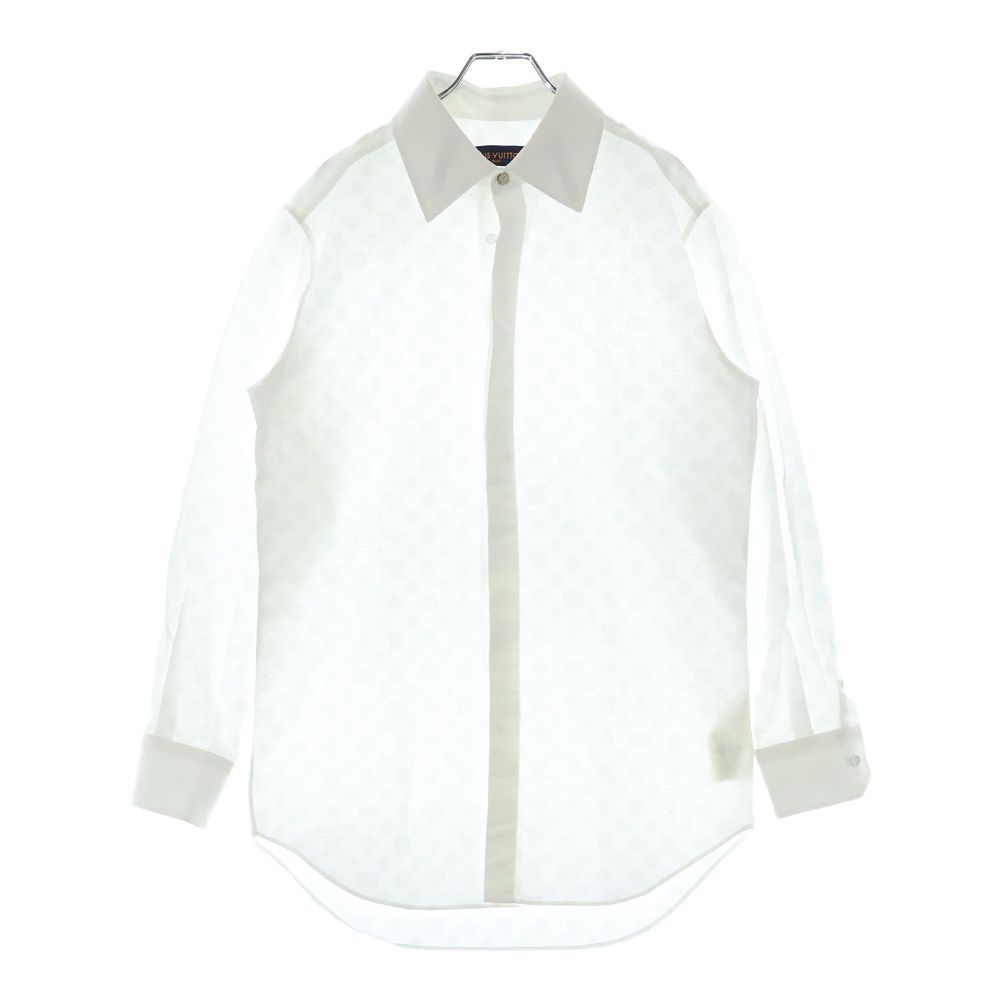 ルイヴィトン ヴィトン Yシャツ 長袖 ワイシャツ 無地 シャツ ホワイト 白 LOUIS VUITTON - 美品 ルイヴィトン LOUIS VUITTON シャツ
