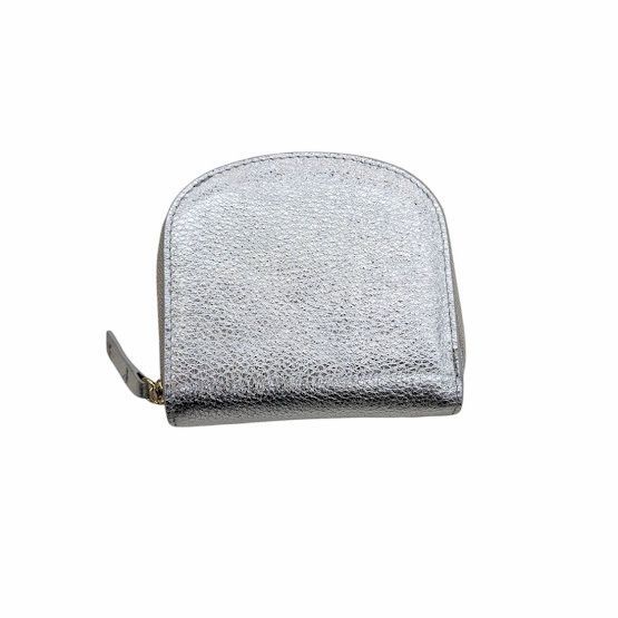 新品 ear PAPILLONNER シンプルラウンド折り財布 シルバー 未使用品 ear PAPILLONNER イア パピヨネ シンプルラウンド折り