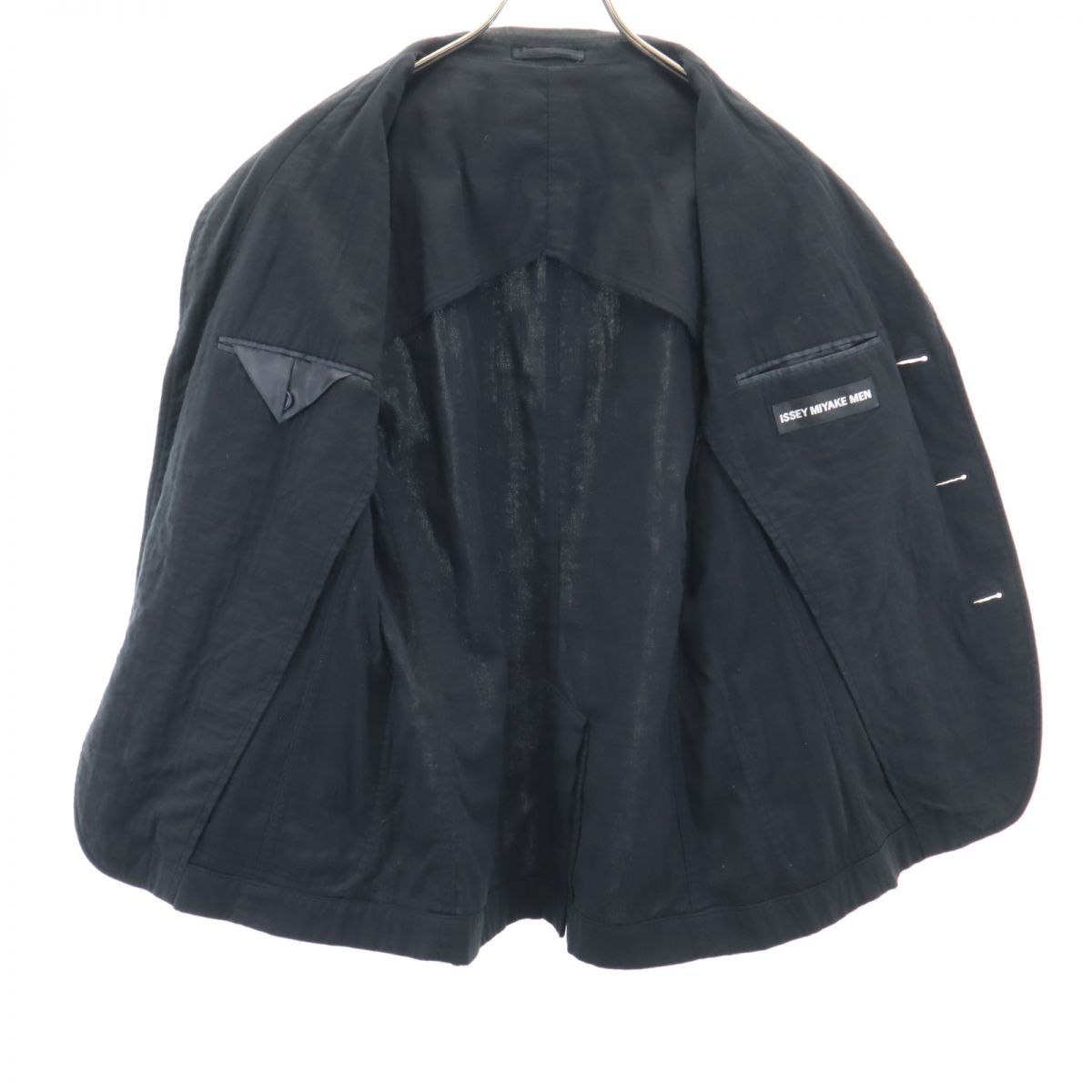 ISSEY MIYAKE テーラードジャケット ブラック イッセイミヤケメン 日本製 テーラードジャケット 1 黒 ISSEY MIYAKE
