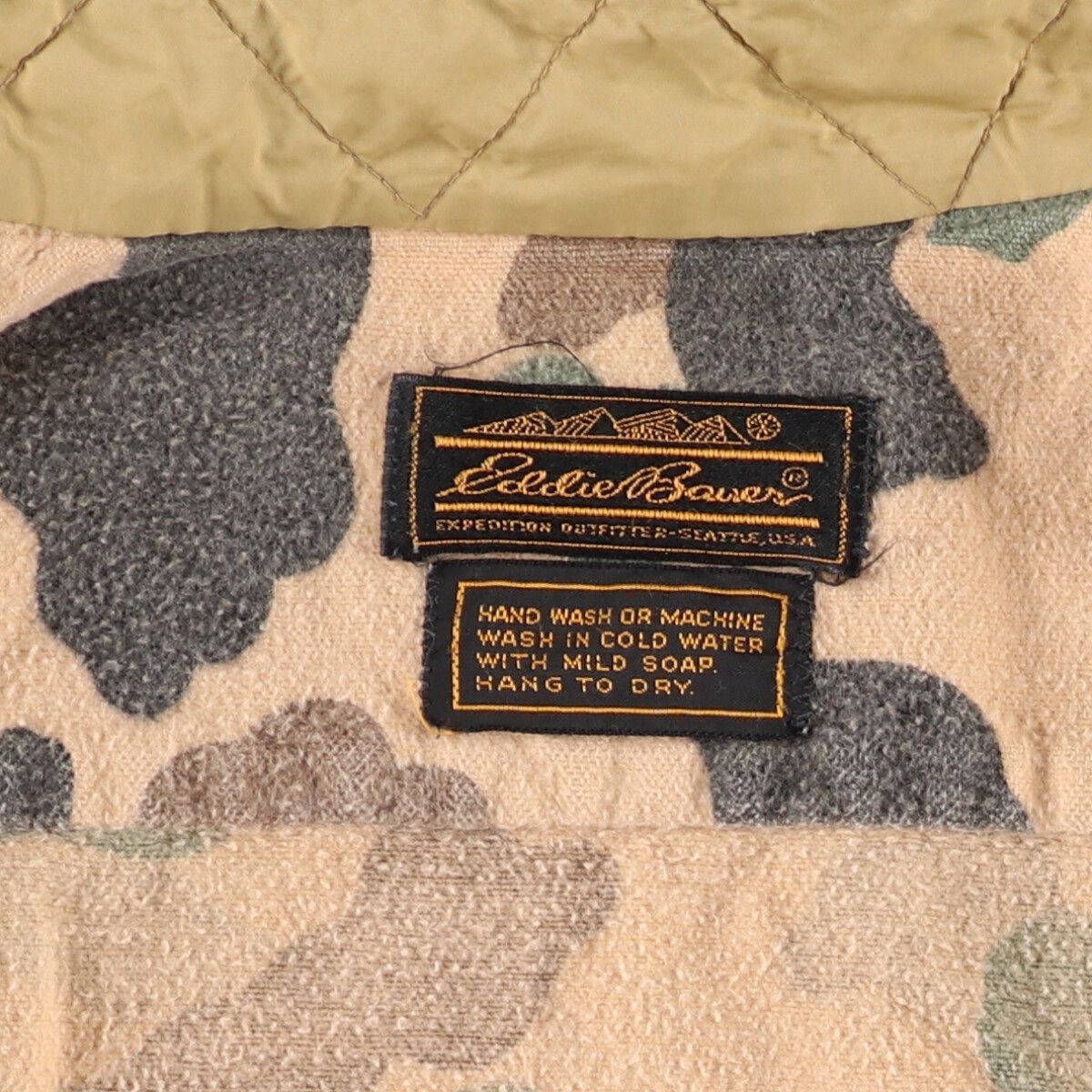 古着 70年代 エディーバウアー Eddie Bauer 黒タグ 迷彩柄