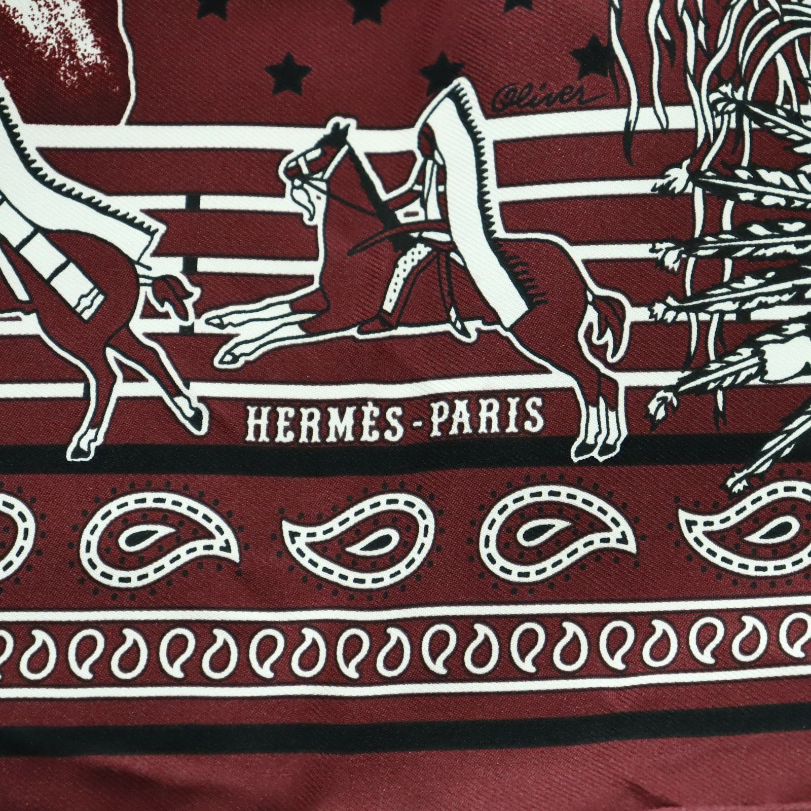 美品　エルメス カレPANI LA SHAR PAWNEE パウニー族の首長 HERMES】【PANI LA SHAR PAWNEE】【フランス製】エルメス『カレ
