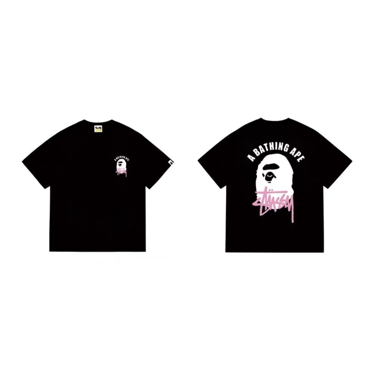 【STUSSY】バッテリーTシャツ 100%コットンユニセックスデザイン STUSSY ステューシー ライオントライブプリント 半袖Tシャツ