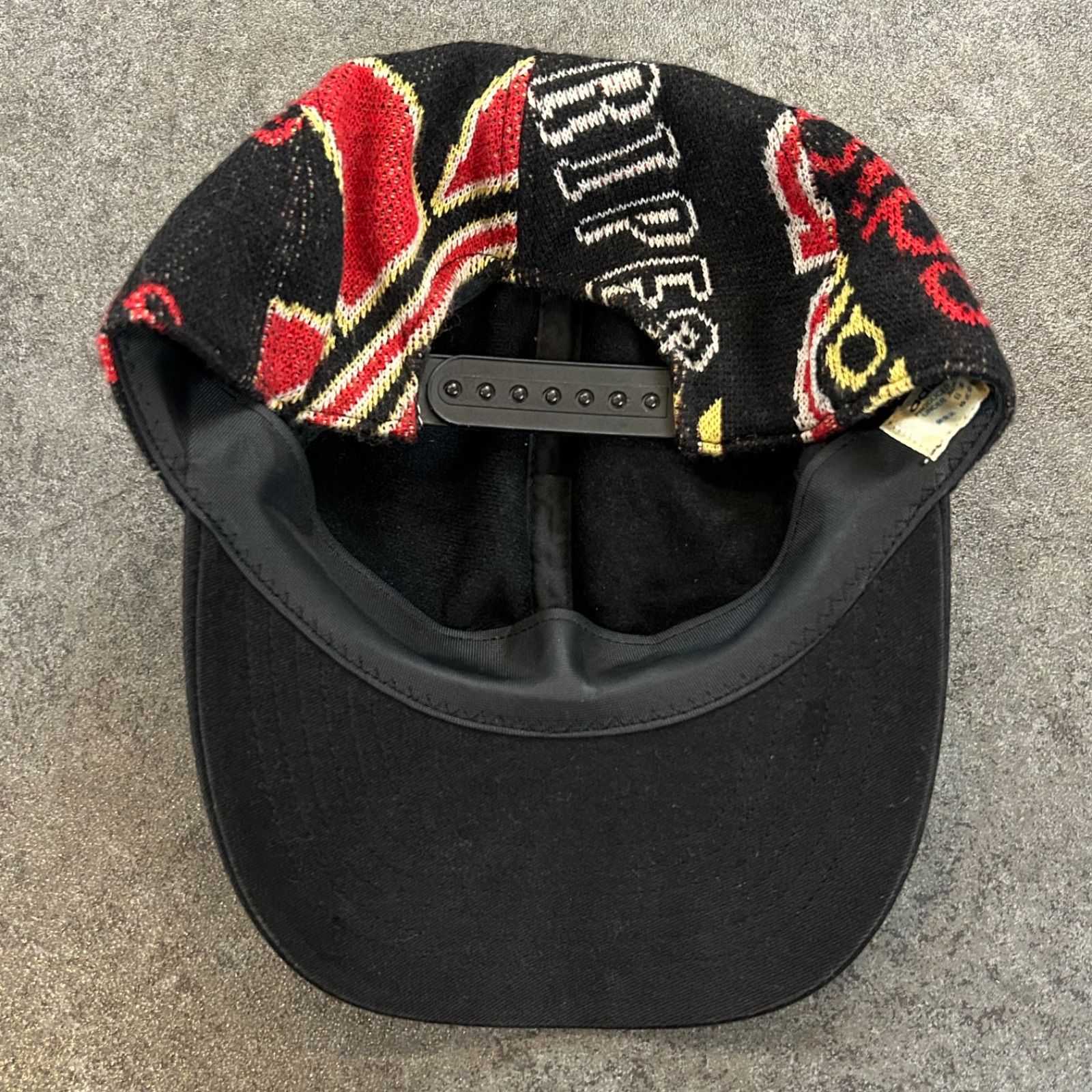 90s Vintage ADIDAS DESCENTE Knit Trefoil Logo Printed Baseball Cap
