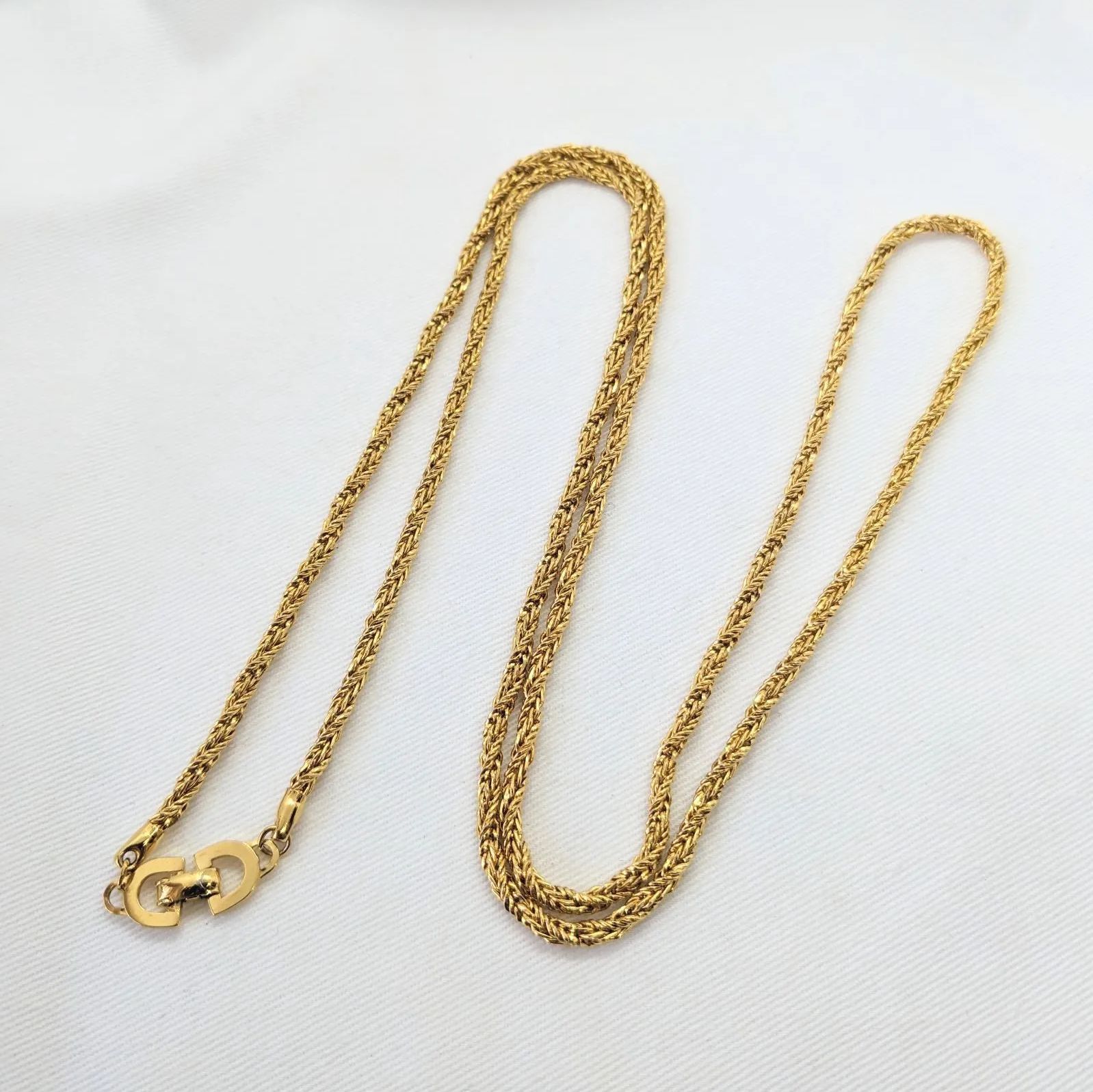 【極美品】ディオール　ヴィンテージ　チェーン　ネックレス　ロング　ゴールド 美品 ディオール ヴィンテージ ゴールド ロングチェーン