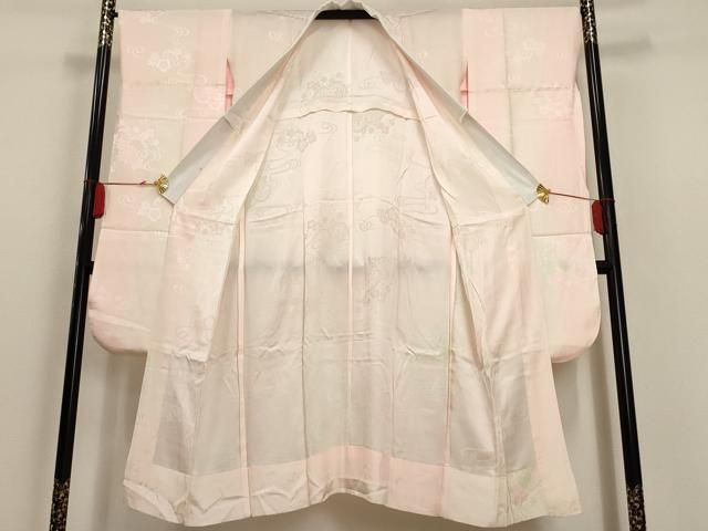 平和屋本店□上質な長襦袢 無双仕立て 舞花文 暈し染め やまと誂