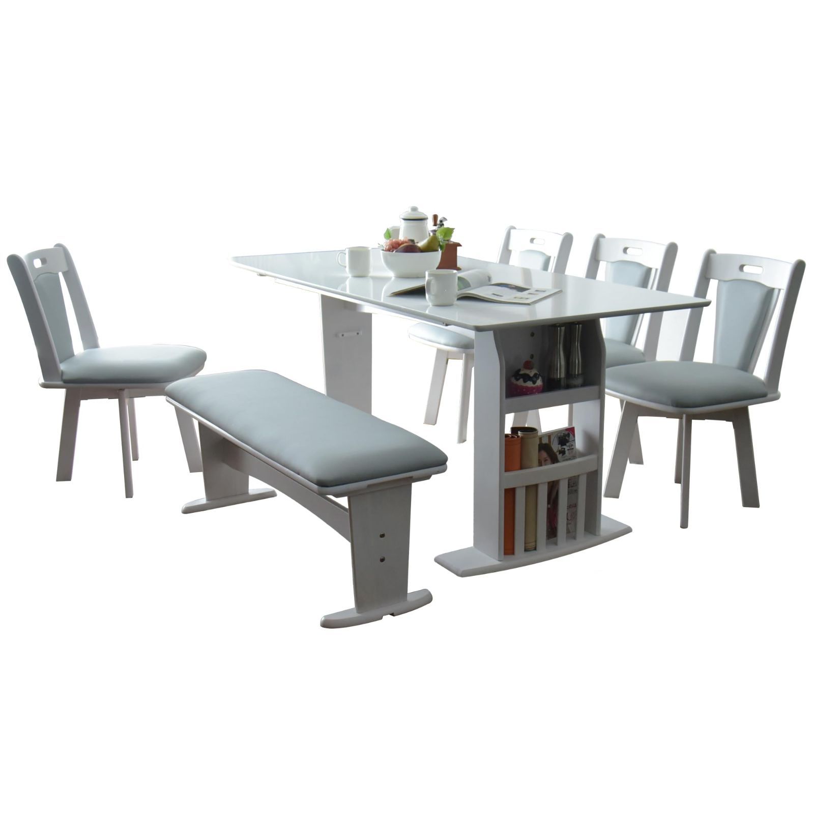 Cスタイル 片バタ ホワイト ダイニングテーブルセット ダイニングセット 食卓 4人用 6人用 cs-1030BGY
