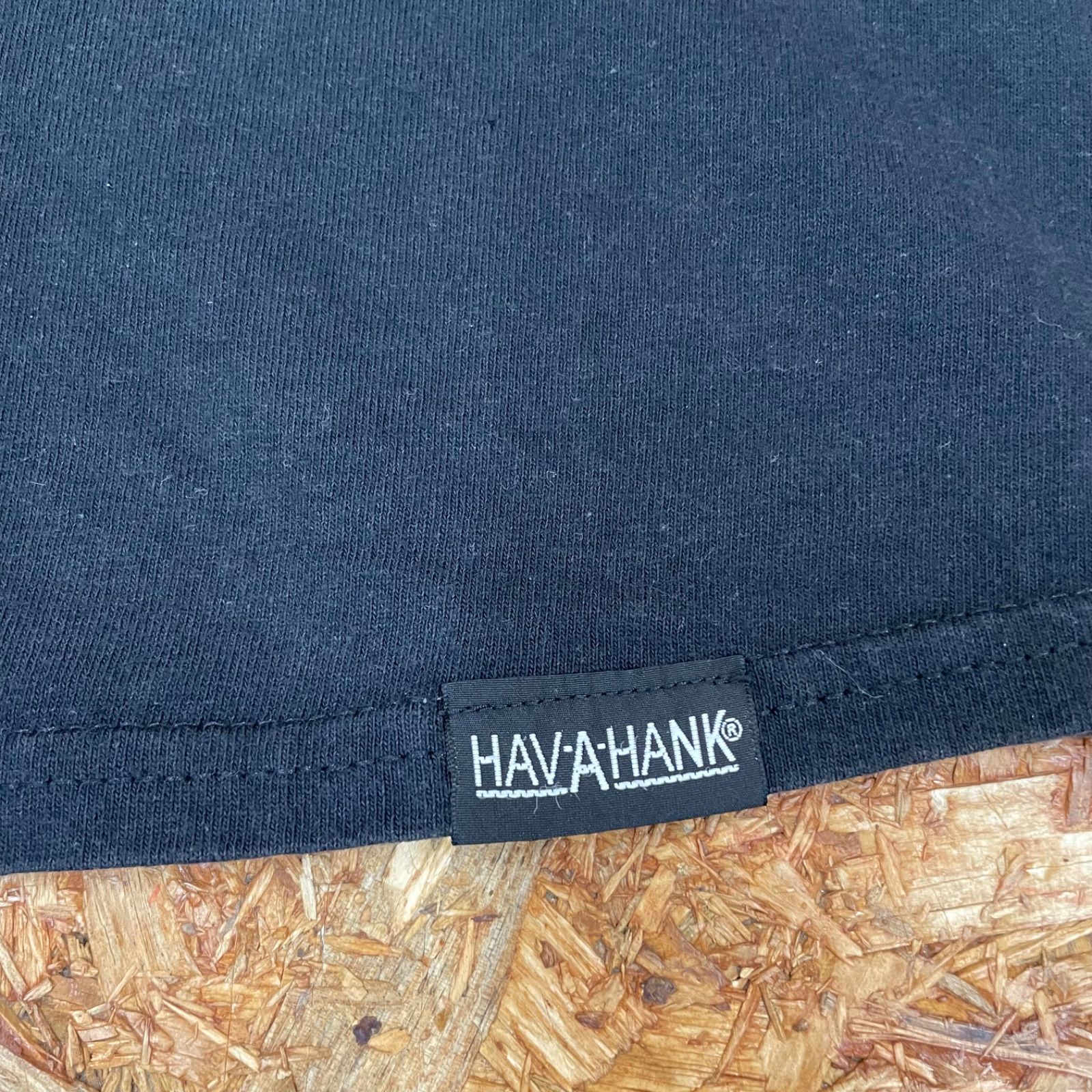 USAバンダナ使用 HAV-A-HANK × FREAK’S STORE 別注 ビッグシルエット ロングスリーブTシャツ ブラック ハバハンク フリークスストア 長袖 オーバーサイズ ペイズリー ユーズド USED 古着