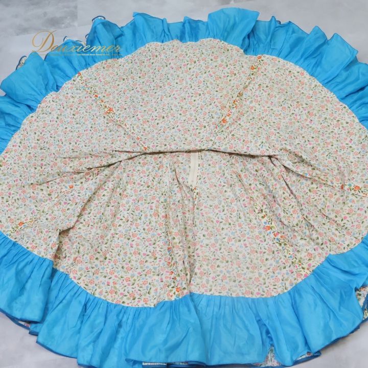 お値下げしました❗️青いフリルフラメンコスカート お値下げ！青いフリルフラメンコスカート お値下げ！青いフリル