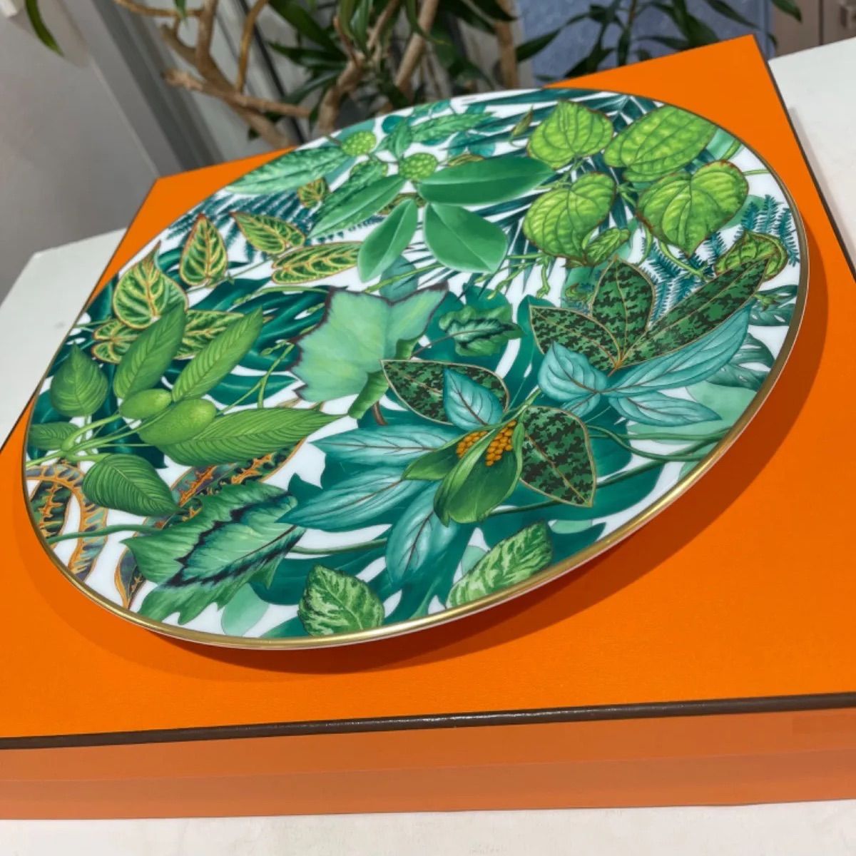 未使用品】HERMES エルメス タルトプラッター パシフォリア 未使用品】HERMES エルメス タルトプラッター パシフォリア