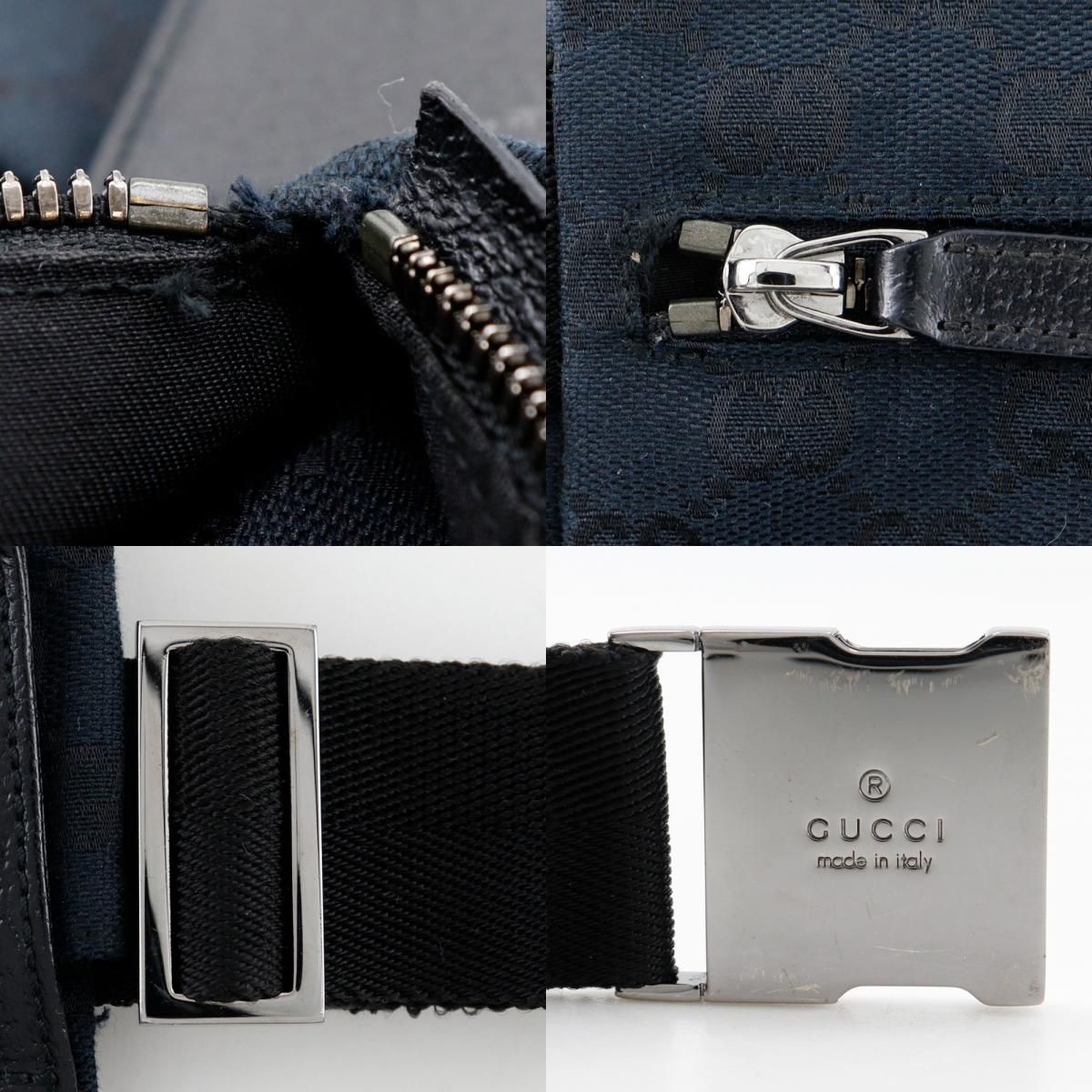 【美品】グッチ ボディーバッグ ブラック キャンバス GG柄 ショルダーバッグ GUCCI グッチ GG柄 ショルダーバッグ 斜め掛け GGキャンバス