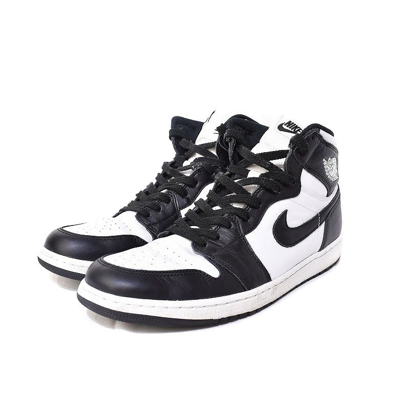 ナイキ NIKE Air Jordan 1 Retro High OG Black White エアジョーダン1 レトロ ハイ スニーカー US12  白 ホワイト 黒 ブラック 555088-010 - メルカリ