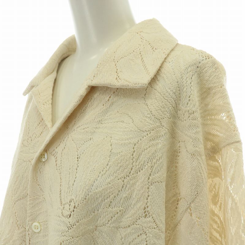 クラネ CLANE CURTAIN LACE SLIT SHIRT カーテンレーススリット