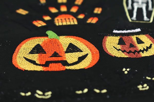 未仕立 九寸名古屋帯 ハロウィン ジャックオランタン黒地 仕立 未仕立 九寸名古屋帯 ハロウィン ジャックオランタン黒地 仕立