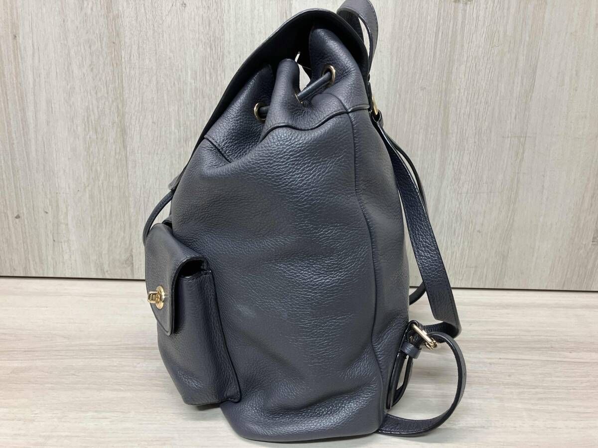 COACH コーチ F29008 レザーリュック 革製 ダークネイビー 濃紺