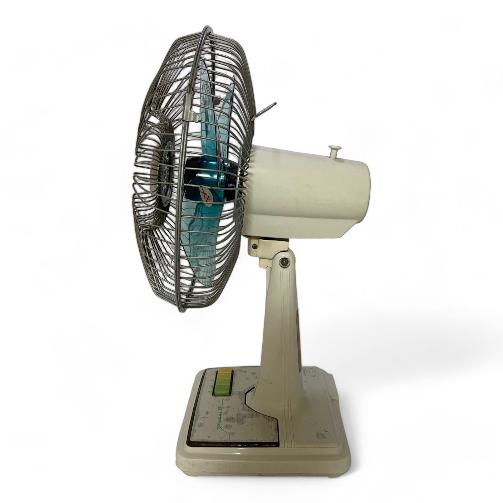 □ 東芝 TOSHIBA レトロ扇風機 扇風機 f-123g 水色 4枚羽根 2300-226