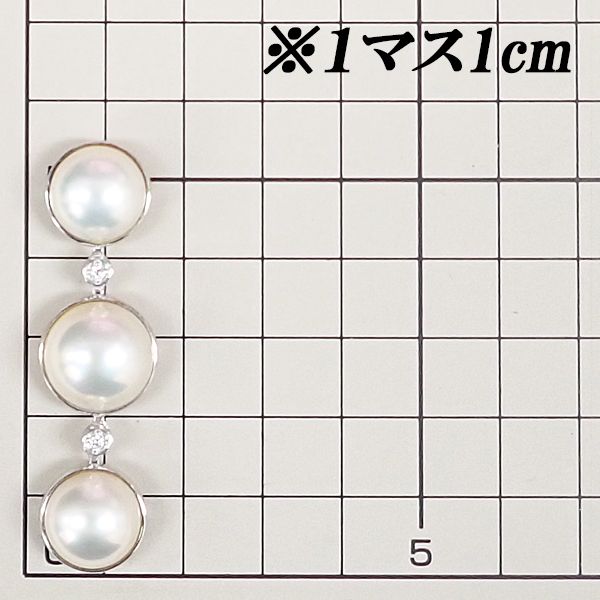 タサキ 田崎真珠 マベパール ペンダントトップ ダイヤモンド K18
