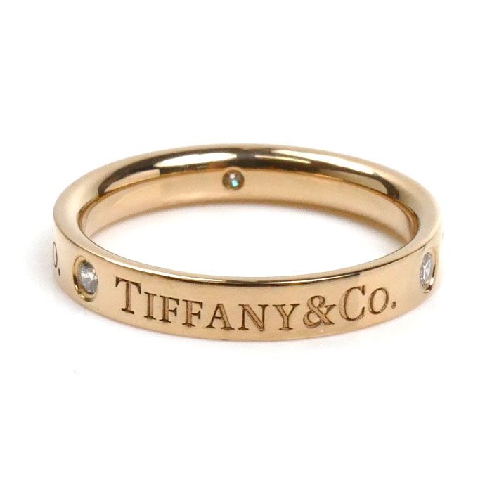 TIFFANY&Co. ティファニー K18PG ピンクゴールド フラットバンド 3P  