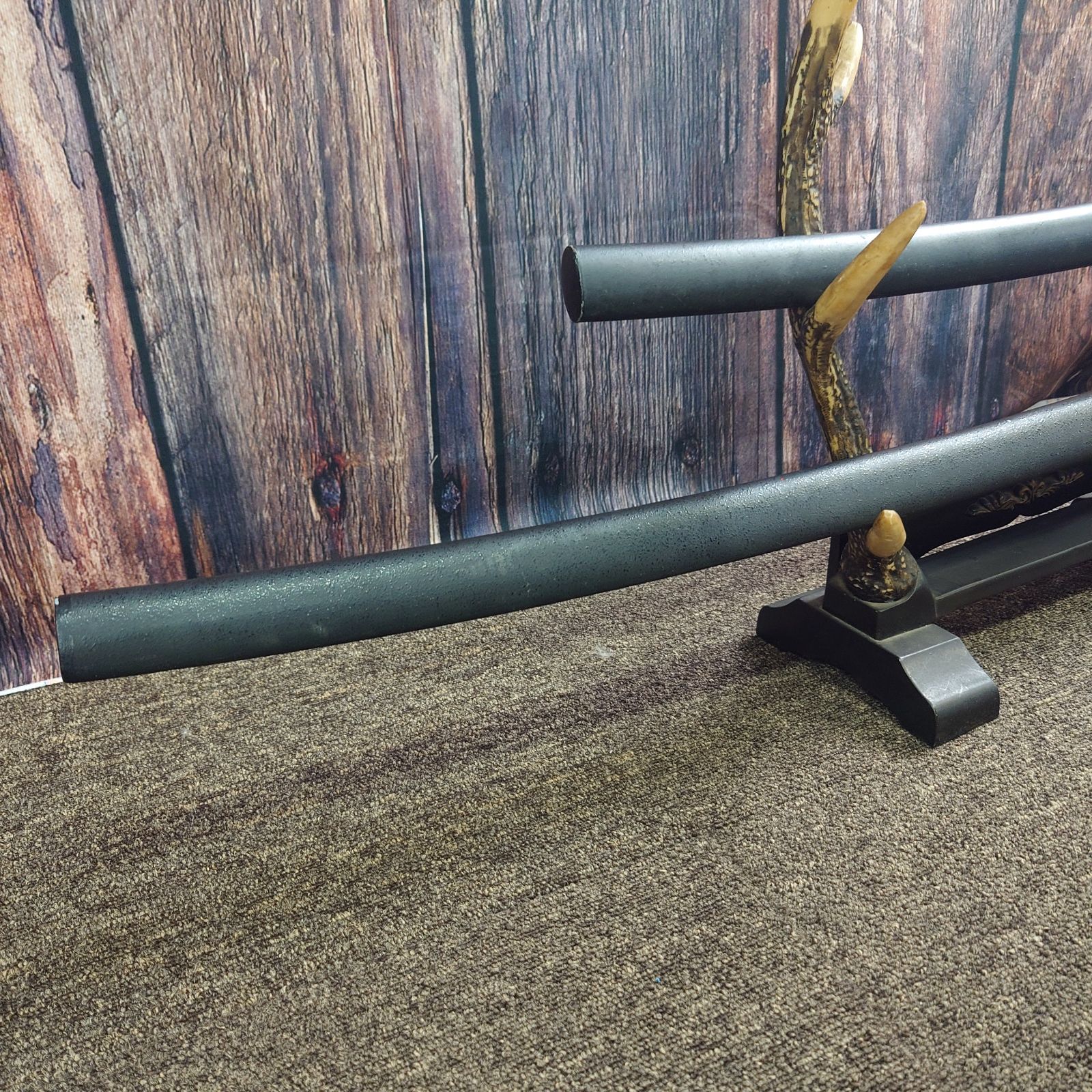 刀掛け鹿の角セット 観賞用